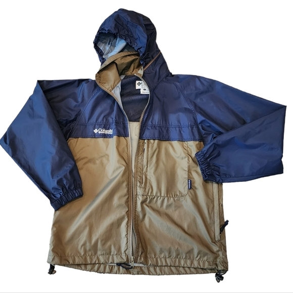 Columbia Blue and Tan Windbreaker - Picture 1 of 16